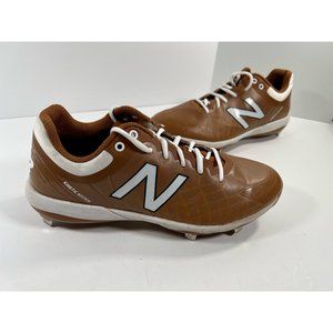 New Balance Mens L4040to5 Baseball Shoes Brown Lace Up Low Top Cleats 11D EUR 45